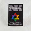 NerdyKeppie Faith & Pride Star of David Enamel Pins. A Star of David pride enamel pin for our Faith & Pride project, available in twelve pride flags! This pin is 1.25 inches across and ships from Portland, Oregon USA.