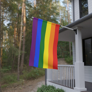 NerdyKeppie Rainbow Gay Pride Flag (Indoor/Outdoor). A Rainbow Gay Pride flag made from durable, weather-resistant poly canvas: this Pride celebration flag makes a great home decoration or casual cape!