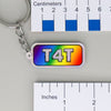 NerdyKeppie-"T4T" Mirrored Pride Keychain-Rainbow