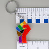 NerdyKeppie-Raised Fist Acrylic More Color More Pride Keychain-
