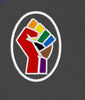 NerdyKeppie's Raised Fist Embroidered Rainbow Gay Pride Patch are stitched on black duck cloth and backed by sturdy vinyl fuse.