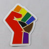 NerdyKeppie Raised Fist Pride Stickers. 