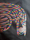 NerdyKeppie's Raven Stole The Moon Embroidered Back Patch are shaped like their namesake and stitched on black duck cloth!