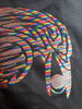 NerdyKeppie's Raven Stole The Moon Embroidered Back Patch are shaped like their namesake and stitched on black duck cloth!