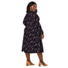 A person wearing a NerdyKeppie Raveyard Ghosts Ace Pride Long Sleeve Midi Dress With Pockets. 