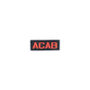 NerdyKeppie's Red "ACAB" Embroidered Patch are stitched on sturdy rectangular duck cloth and backed with vinyl fuse.