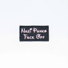 NerdyKeppie's Red "Nazi Punks Fuck Off" Embroidered Patch are stitched on sturdy rectangular duck cloth and backed with vinyl fuse.