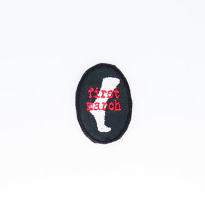NerdyKeppie's Resistance Scouts "First March" Embroidered Patch are stitched on black duck cloth and backed by sturdy vinyl fuse.