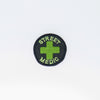 NerdyKeppie's Resistance Scouts "Street Medic" Embroidered Patch are stitched on black duck cloth and backed by sturdy vinyl fuse.