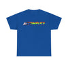 NerdyKeppie "Accomplice" Cotton Progress Pride Tee Shirt. A unisex cotton tee shirt with an "Accomplice" design on it in rainbow pride colors. This gay pride tee shirt has a classic fit.