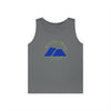 NerdyKeppie "Fix Your Hearts Or Die" Twin Mountain Peaks Unisex Tank Top - Pride Apparel for LGBTQ+ Supporters. A unisex cotton tank top with "Fix Your Hearts Or Die" encircling twin mountain peaks. This unapologetic tank top has a classic fit.