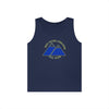 NerdyKeppie "Fix Your Hearts Or Die" Twin Mountain Peaks Unisex Tank Top - Pride Apparel for LGBTQ+ Supporters. A unisex cotton tank top with "Fix Your Hearts Or Die" encircling twin mountain peaks. This unapologetic tank top has a classic fit.