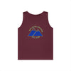 NerdyKeppie "Fix Your Hearts Or Die" Twin Mountain Peaks Unisex Tank Top - Pride Apparel for LGBTQ+ Supporters. A unisex cotton tank top with "Fix Your Hearts Or Die" encircling twin mountain peaks. This unapologetic tank top has a classic fit.