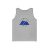 NerdyKeppie "Fix Your Hearts Or Die" Twin Mountain Peaks Unisex Tank Top - Pride Apparel for LGBTQ+ Supporters. A unisex cotton tank top with "Fix Your Hearts Or Die" encircling twin mountain peaks. This unapologetic tank top has a classic fit.