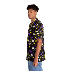 NerdyKeppie Neurons Non-Binary Pride Hawaiian Shirt. 