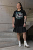 NerdyKeppie "Be They Do Crimes" Floral Unisex Cotton Trans Pride Tee Shirt. 