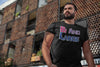 NerdyKeppie "Bi And Large" Unisex Cotton Bi Pride Tee Shirt. 