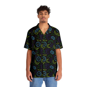NerdyKeppie Peppers & Clocks Gay Men's Pride Hawaiian Shirt. 