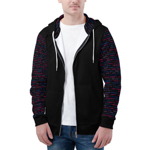 NerdyKeppie Source Code Lightweight Bi Pride Zip Up Hoodie. 