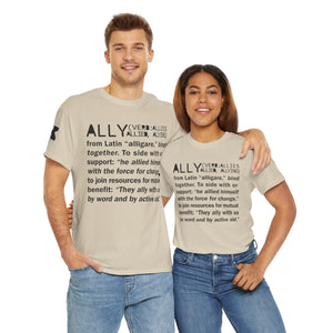 NerdyKeppie "Ally as a Verb" Cotton Tee Shirt. 