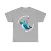 NerdyKeppie "Save The Chubby Gay Mermaids" Cotton Rainbow Gay Pride Tee Shirt. A unisex cotton tee shirt with a "Save The Chubby Gay Mermaids" design on it in rainbow pride colors. This gay pride tee shirt has a classic fit.