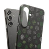 NerdyKeppie Scattered Dice Aro Pride Phone Case. 