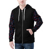 NerdyKeppie Scattered Dice Lightweight Bi Pride Zip Up Hoodie. 
