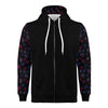NerdyKeppie Scattered Dice Lightweight Bi Pride Zip Up Hoodie. 