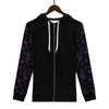 NerdyKeppie Scattered Dice Lightweight Bi Pride Zip Up Hoodie. 