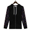 NerdyKeppie Scattered Dice Lightweight Genderfluid Pride Zip Up Hoodie. 