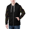 NerdyKeppie Scattered Dice Lightweight Lesbian Pride Zip Up Hoodie. 