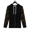 NerdyKeppie Scattered Dice Lightweight Lesbian Pride Zip Up Hoodie. 