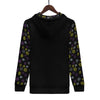 NerdyKeppie Scattered Dice Lightweight Non-Binary Pride Zip Up Hoodie. 