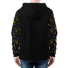 NerdyKeppie Scattered Dice Lightweight Pan Pride Zip Up Hoodie. 