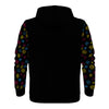 NerdyKeppie Scattered Dice Lightweight Pan Pride Zip Up Hoodie. 
