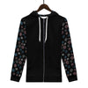 NerdyKeppie Scattered Dice Lightweight Trans Pride Zip Up Hoodie. 