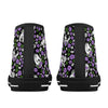NerdyKeppie Scattered Skulls Canvas High Top Genderqueer Pride Sneakers. 