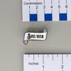 NerdyKeppie Paper Scroll Pronoun Enamel Pins. Enamel pins featuring your choice of pronouns in a black old English font on a white stylized paper scroll. Each pin measures 1.25" across and ships from Portland, Oregon USA.