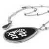 She/Her Old English Pronouns Oval Necklace