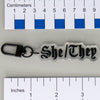 NerdyKeppie-Old English Pronoun Keychain-She/They