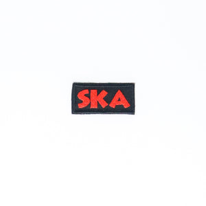 NerdyKeppie's "Ska" Embroidered Patch are stitched on sturdy rectangular duck cloth and backed with vinyl fuse.