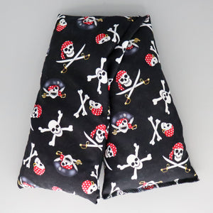 A NerdyKeppie Skull and Crossbones Heat & Cold Packs. A microwaveable heat and cold pack featuring a piratical design, great gift for friends with, you know, achy joints and stuff.