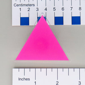 NerdyKeppie-Pink Triangle Acrylic Pride Pin-Small 2"