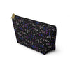 NerdyKeppie Braille Genderfluid Pride Zipper Pouch with T-Bottom. A zippered accessory/makeup bag featuring a t-bottom and a Braille pattern in genderfluid pride colors. This pride zipper pouch is fully lined and comes in two sizes.