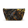 NerdyKeppie Splatter Wave Bear Pride Zipper Pouch with T-Bottom. A zippered accessory/makeup bag featuring a t-bottom and a Splatter Wave pattern in bearl pride colors. This bear pride zipper pouch is fully lined and comes in two sizes.