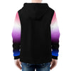 NerdyKeppie Soft Fade Lightweight Genderfluid Pride Zip Up Hoodie. 
