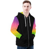 NerdyKeppie Soft Fade Lightweight Lesbian Pride Zip Up Hoodie. 