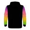 NerdyKeppie Soft Fade Lightweight Lesbian Pride Zip Up Hoodie. 