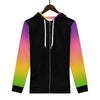 NerdyKeppie Soft Fade Lightweight Lesbian Pride Zip Up Hoodie. 