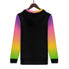 NerdyKeppie Soft Fade Lightweight Lesbian Pride Zip Up Hoodie. 